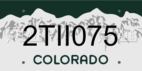 2TII075 Colorado License Plate