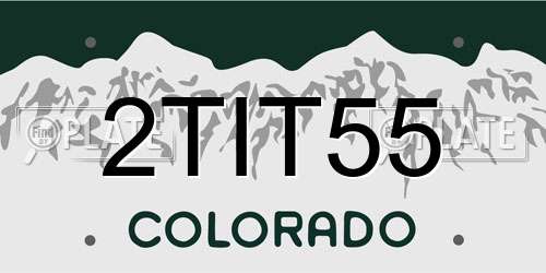 2TIT55 Colorado License Plate