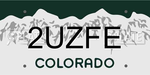 2UZFE Colorado License Plate