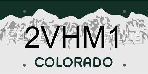 2VHM1 Colorado License Plate