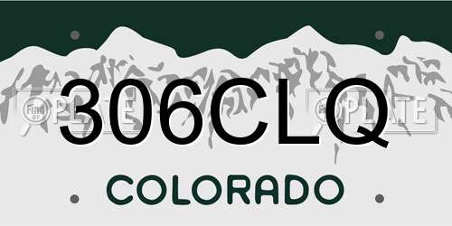 306CLQ Colorado License Plate