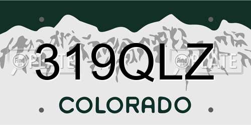 319QLZ Colorado License Plate