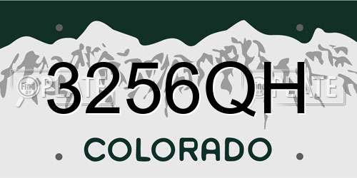 3256QH Colorado License Plate