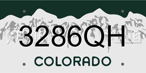 3286QH Colorado License Plate