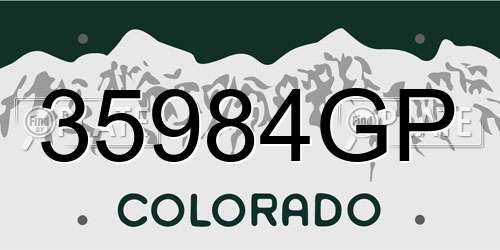35984GP Colorado License Plate