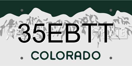 35EBTT Colorado License Plate