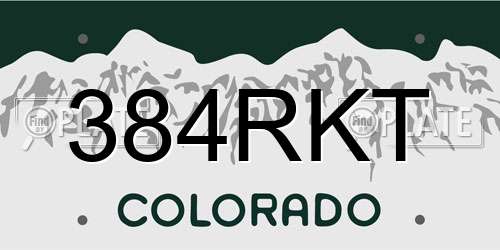 384RKT Colorado License Plate