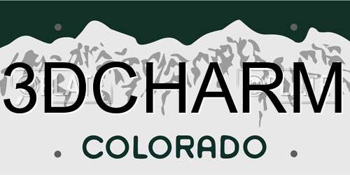 3DCHARM Colorado License Plate