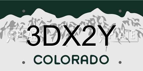 3DX2Y Colorado License Plate