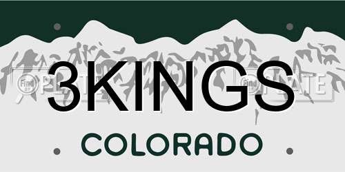 3KINGS Colorado License Plate