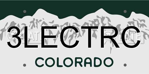 3LECTRC Colorado License Plate
