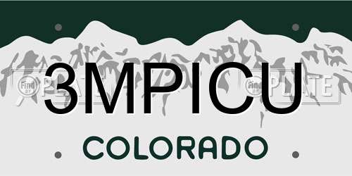 3MPICU Colorado License Plate