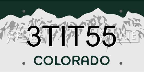 3TIT55 Colorado License Plate
