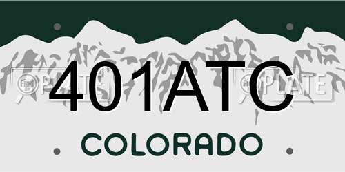 401ATC Colorado License Plate