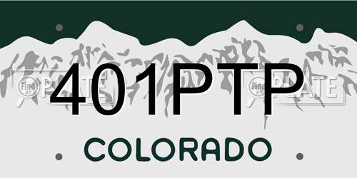 401PTP Colorado License Plate