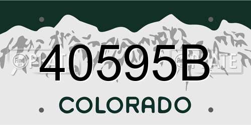 40595B Colorado License Plate