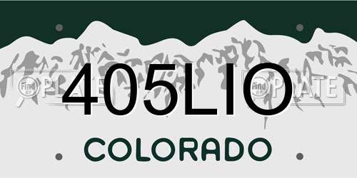 405LIO Colorado License Plate