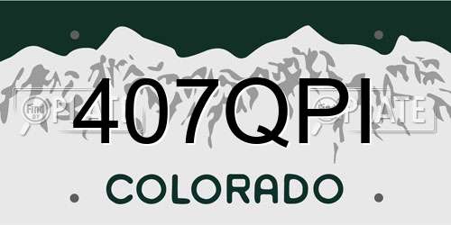 407QPI Colorado License Plate
