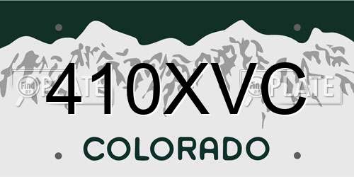410XVC Colorado License Plate