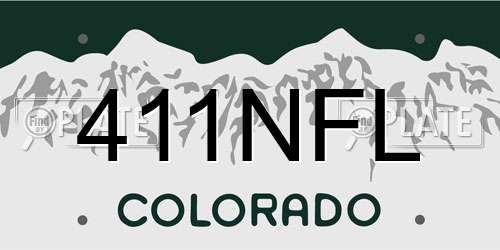 411NFL Colorado License Plate