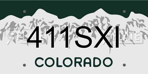 411SXI Colorado License Plate