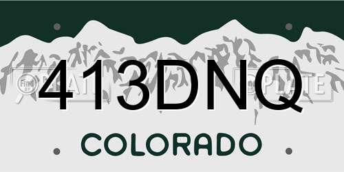 413DNQ Colorado License Plate