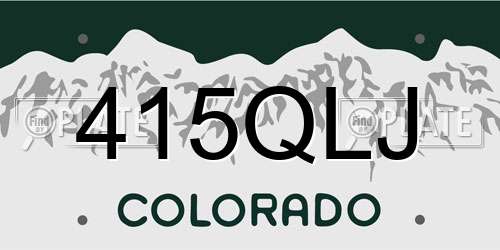 415QLJ Colorado License Plate