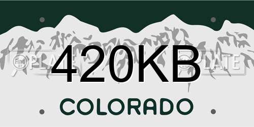 420KB Colorado License Plate