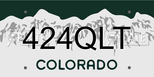 424QLT Colorado License Plate