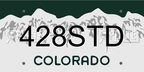 428STD Colorado License Plate