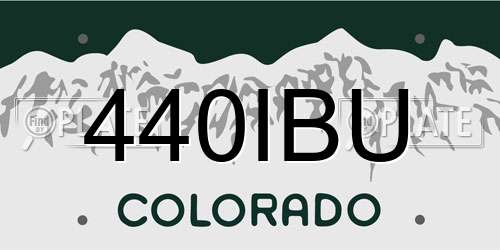 440IBU Colorado License Plate