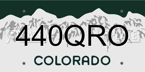 440QRO Colorado License Plate
