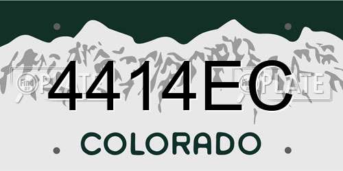 4414EC Colorado License Plate