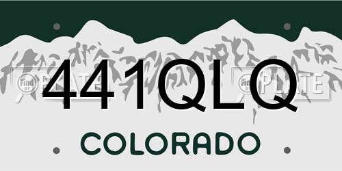 441QLQ Colorado License Plate