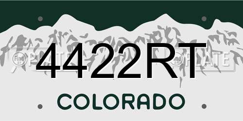 4422RT Colorado License Plate