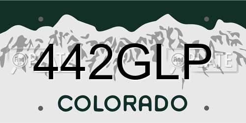 442GLP Colorado License Plate