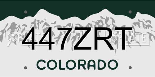 447ZRT Colorado License Plate