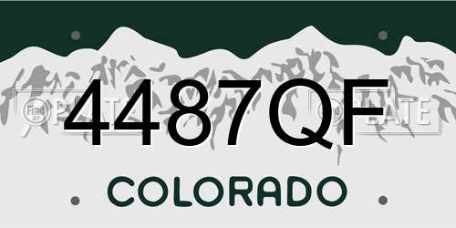 4487QF Colorado License Plate