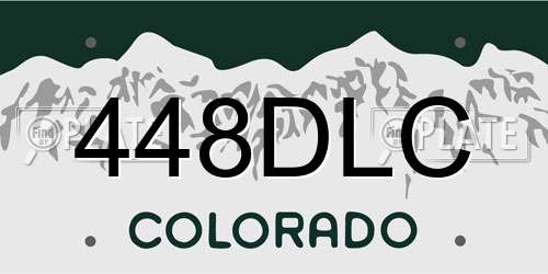 448DLC Colorado License Plate