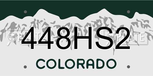 448HS2 Colorado License Plate