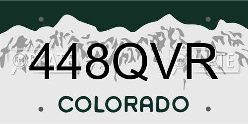 448QVR Colorado License Plate