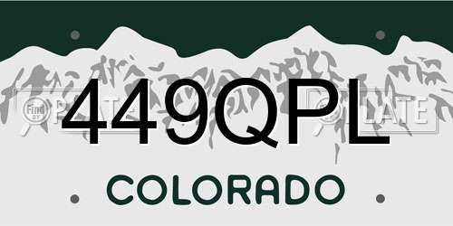 449QPL Colorado License Plate