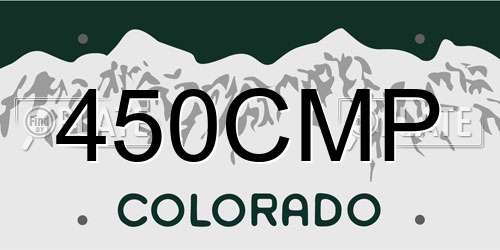 450CMP Colorado License Plate