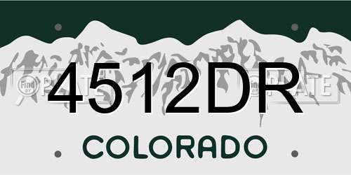 4512DR Colorado License Plate