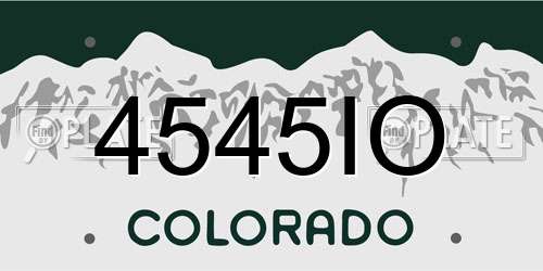4545IO Colorado License Plate