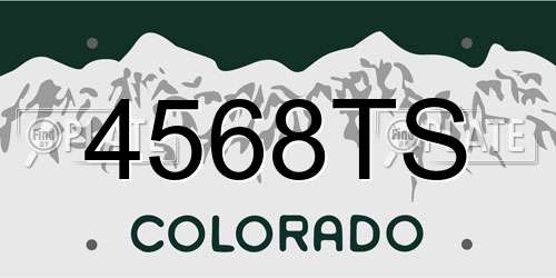 4568TS Colorado License Plate