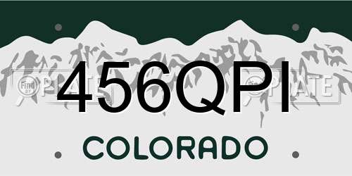 456QPI Colorado License Plate
