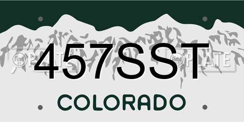 457SST Colorado License Plate