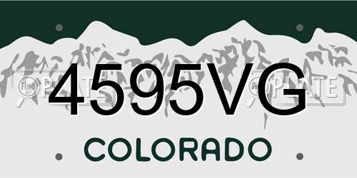4595VG Colorado License Plate