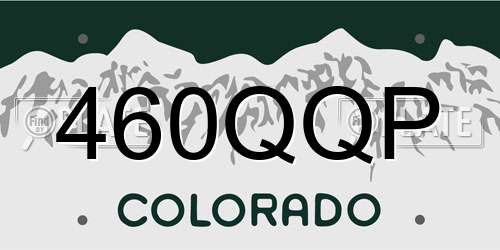 460QQP Colorado License Plate